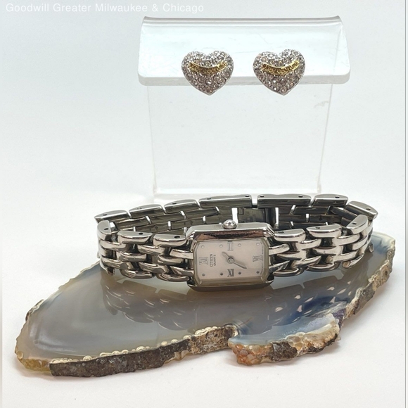 Citizen Designer Silver Women's Watch with Bracelet Set - Picture 5 of 7